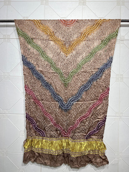 Modal Silk Bandhani And Malti Color Zari Pallu Dupatta